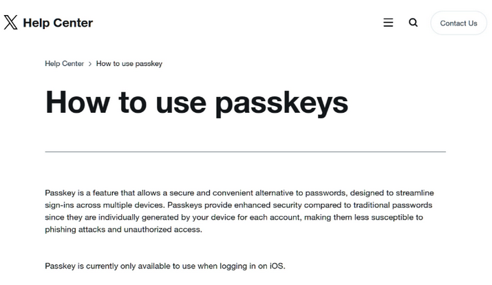 吴桥苹果维修店铺分享iOS用户如何通过通行密钥(Passkey)登录 